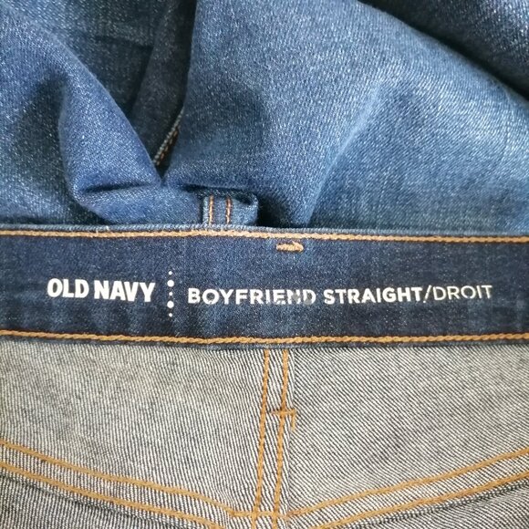 Old Navy Womens Blue Denim Mid Rise Stretch Straight Boyfriend Jeans Size 6 - Picture 5 of 6